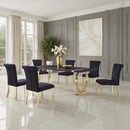  Furniture of America Horley FM37010GD-T-80 80" Dining Table IMAGE 1