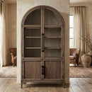  Furniture of America Minster FM-AC8029AK Arched Cabinet IMAGE 1