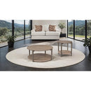  Furniture of America Roros FM44008NT-CR Round Cocktail Table IMAGE 2