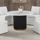  Furniture of America Varde FM3431WH-RT-TABLE Round Dining Marble Table IMAGE 1