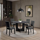  Furniture of America Oberto SL3406DG-RT-5PC 5 Pc Round Dining Table Set IMAGE 2