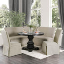  Furniture of America Nerissa CM3840RT-5PC-3564GY 5 Pc Dining Table Set IMAGE 5
