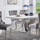  Furniture of America Valdevers CM3294T-7PC-AC261NV 7 Pc Dining Table Set IMAGE 4