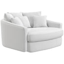  Jackson Furniture Matty 71009 Round Accent Cuddle Chaise - White IMAGE 1
