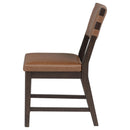  Coaster Furniture Tegan 107072 Set of 2 Faux Leather Upholstered Dining Side Chair - Cognac IMAGE 3