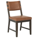  Coaster Furniture Tegan 107072 Set of 2 Faux Leather Upholstered Dining Side Chair - Cognac IMAGE 4