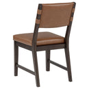  Coaster Furniture Tegan 107072 Set of 2 Faux Leather Upholstered Dining Side Chair - Cognac IMAGE 6