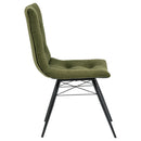  Coaster Furniture Aiken 110332FRT Set of 4 Fabric Upholstered Dining Side Chair - Saddle Forest Green IMAGE 5