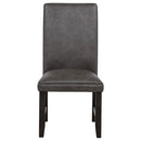  Coaster Furniture Averill 121292GRY Set of 2 Faux Leather Upholstered Dining Side Chair - Dark Grey IMAGE 10