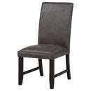  Coaster Furniture Averill 121292GRY Set of 2 Faux Leather Upholstered Dining Side Chair - Dark Grey IMAGE 12