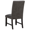  Coaster Furniture Averill 121292GRY Set of 2 Faux Leather Upholstered Dining Side Chair - Dark Grey IMAGE 5