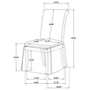  Coaster Furniture Shawna 193912WHT Set of 2 Upholstered Skirted Side Chair - White IMAGE 10