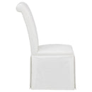  Coaster Furniture Shawna 193912WHT Set of 2 Upholstered Skirted Side Chair - White IMAGE 5