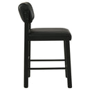  Coaster Furniture Kehoe 193929BLK Set of 2 Upholstered Counter Height Chair - Black IMAGE 2