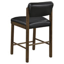  Coaster Furniture Kehoe 193929WAL Set of 2 Upholstered Counter Height Chair - Black/Walnut IMAGE 3