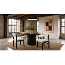  Coaster Furniture Hamlyn 193930BLK 47-inch Round Wood Dining Room Table - Black IMAGE 4