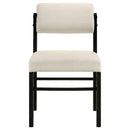  Coaster Furniture Kehoe 193932BLK Set of 2 Upholstered Dining Side Chair - Cream/Black IMAGE 5