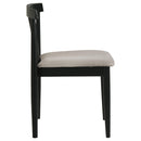 Coaster Furniture Cullen 193942BLK Set of 2 Dining Side Chair Upholstered Seat - Black IMAGE 1