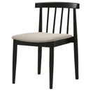  Coaster Furniture Cullen 193942BLK Set of 2 Dining Side Chair Upholstered Seat - Black IMAGE 2