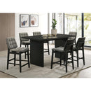  Coaster Furniture Decker 193958BLK 70-inch Rectangular Wood Counter Height Dining Table - Black IMAGE 5