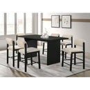  Coaster Furniture Decker 193958BLK 70-inch Rectangular Wood Counter Height Dining Table - Black IMAGE 7
