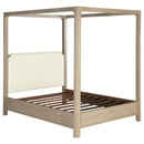  Coaster Furniture Solano 222520KW 85-inch California King Canopy Bed - Weathered Mango IMAGE 1