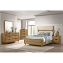  Coaster Furniture Bennett 222901KW 78-inch California King Upholstered Panel Bed - Cream/Light Oak IMAGE 9
