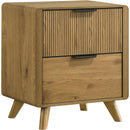  Coaster Furniture Bennett 222902 2-drawer Bedroom Nightstand Bedside Table - Light Oak IMAGE 1
