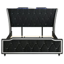  Coaster Furniture Lorient 223161KW California King LED Upholstered Bed - Black IMAGE 2
