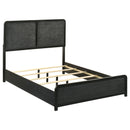  Coaster Furniture Cavelle 223661F 51-inch Upholstered Full Panel Bed - Black IMAGE 1