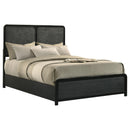  Coaster Furniture Cavelle 223661F 51-inch Upholstered Full Panel Bed - Black IMAGE 8