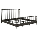  Coaster Furniture Rocco 310035KE All Wood Water Pipe Open Frame Eastern King Bed - Dark Bronze IMAGE 2