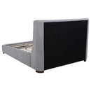  Coaster Furniture Rennes 315928Q Upholstered Queen Wingback Platform Bed - Grey IMAGE 6