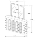  Coaster Furniture Sonya 360113M 6-drawer Upholstered Bedroom Dresser with Mirror - Ivory IMAGE 12
