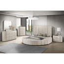  Coaster Furniture Sonya 360114 Upholstered Bedroom Dresser Mirror - Ivory IMAGE 3