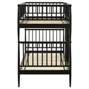  Coaster Furniture Abram 460061BLKT Windsor Twin Over Twin Wood Bunk Bed with Ladder - Black IMAGE 6