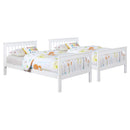  Coaster Furniture Chapman 460244N-SM Wood Twin Over Twin Bunk Bed with Mattress - White IMAGE 5