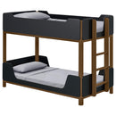  Coaster Furniture Morris 460369 Twin Over Twin Wood Bunk Bed - Black/Walnut IMAGE 6
