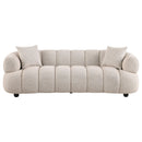  Coaster Furniture Whitney 503721 Contemporary Channel Tufted Woven Fabric Upholstered Sofa IMAGE 8