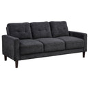  Coaster Furniture Bowen II 509981 Fabric Upholstered Track Arm Sofa - Steel Grey IMAGE 1