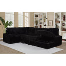  Coaster Furniture Devonshire 511049 Sleeper Sectional Sofa Storage Chaise - Black IMAGE 16