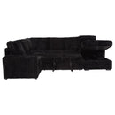  Coaster Furniture Devonshire 511049 Sleeper Sectional Sofa Storage Chaise - Black IMAGE 7