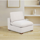  Coaster Furniture Lakeview 551461 Upholstered Armless Chair - Ivory IMAGE 4