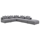  Coaster Furniture Jennifer 551594 Upholstered Armless Chair - Grey IMAGE 14