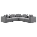  Coaster Furniture Jennifer 551595 Upholstered Corner Chair - Grey IMAGE 14