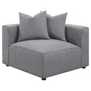  Coaster Furniture Jennifer 551595 Upholstered Corner Chair - Grey IMAGE 2