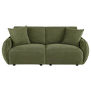  Coaster Furniture Elysia 551895-LOVE Chenille Upholstered Modular Lounge Loveseat - Green IMAGE 3