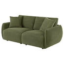  Coaster Furniture Elysia 551895-LOVE Chenille Upholstered Modular Lounge Loveseat - Green IMAGE 5