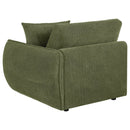  Coaster Furniture Elysia 551898RAF Chenille Upholstered Modular RAF Chair - Green IMAGE 4