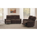  Coaster Furniture Navarro 609571 Chenille Upholstered Reclining Sofa - Dark Brown IMAGE 16